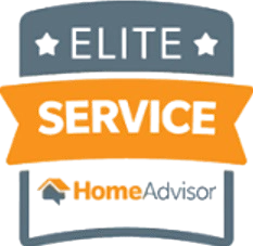Elite Service badge from HomeAdvisor indicating top-quality service.