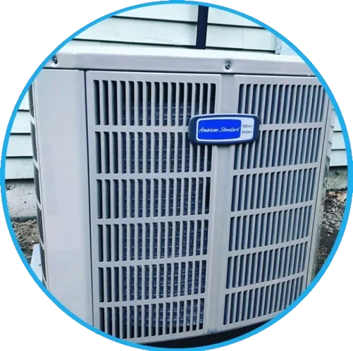 American Standard Silver Series air conditioning unit installed outdoors.
