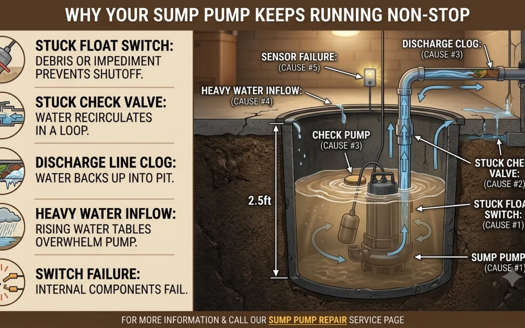 Why Your Sump Pump Keeps Running Non-Stop (And How to Fix It)