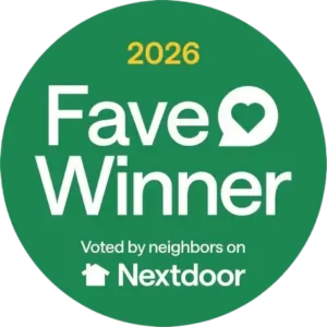 2026 Fave Winner badge from Nextdoor, voted by neighbors.